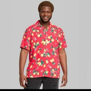 Original Use Lemon Pattern Button Down 